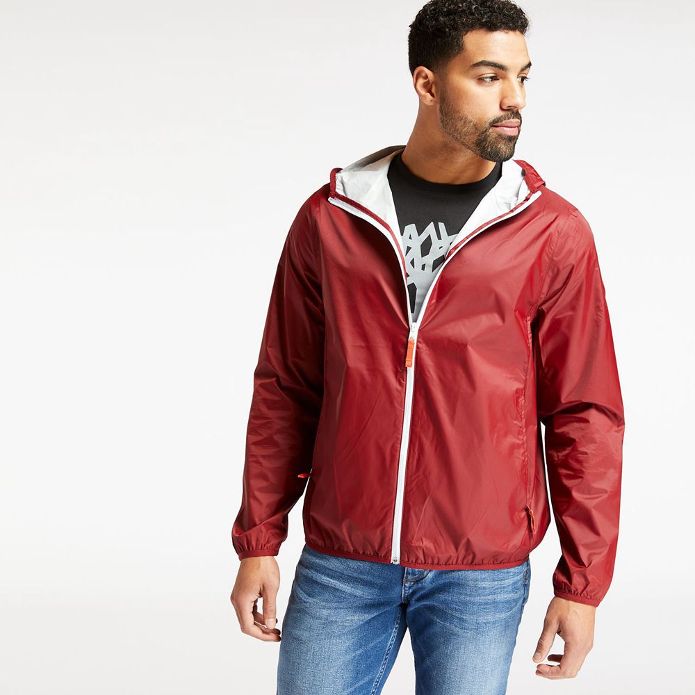 Timberland Mens Jackets Mt. Franklin Waterproof Packable Shell - Red - India PQ3028195